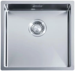 ABK Bingara évier inox pour handicapés peu profond 10cm de profondeur 40x40cm pour montage à fleur, sous plan et en surface BIN4010FVI