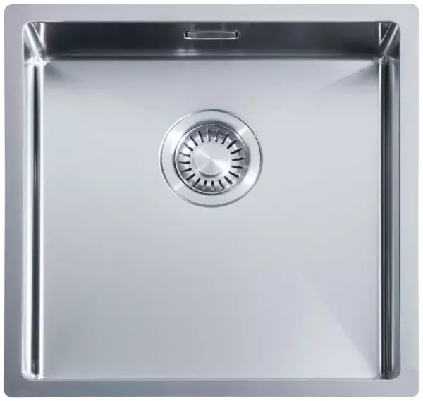 ABK Bingara évier inox pour handicapés peu profond 10cm de profondeur 40x40cm pour montage à fleur, sous plan et en surface BIN4010FVI