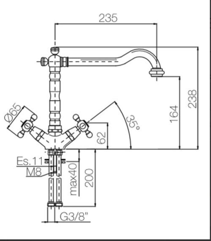 PB Robinet de cuisine Nostalgic V1910 en inox