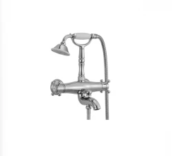 Huber Victorian Mitigeur Thermostatique de Bain avec Douchette Chromé-Doré VTT330107G