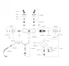 Huber Croisette Badmengkraan met thermostaat Chroom CST3301021