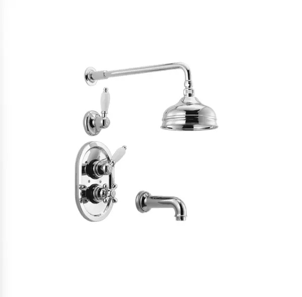 Huber Croisette Set bain-douche encastrable Chromé 916.CS01H.CR