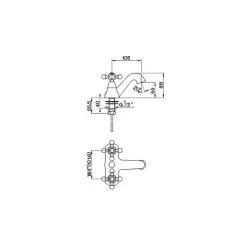 Cisal Arcana Ceramic Mélangeur lavabo Chrome AC00095021