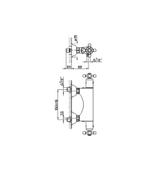 Arcana Cisal Céramique mitigeur thermostatique pour douche en couleur bronze AC00045127