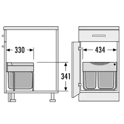 Hailo Tandem S 2 poubelle 1153449212