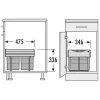 Hailo Tandem S 3 Afvalemmer 1x18+2x8,5ltr 3642131