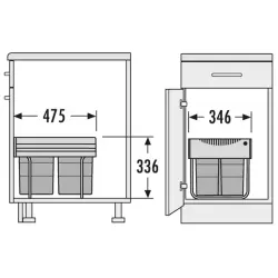 Hailo Tandem S 3 poubelle 1153449232