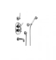 Huber Croisette Mélangeur bain encastré Chrome/Or 915.CS01H.CA