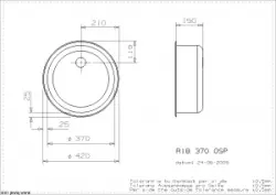 Reginox Evier R18 370 OSP Montage en surface B2801RLU02GDS