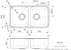 Reginox Halifax évier double à fleur de plan B09F1LLU08GDS