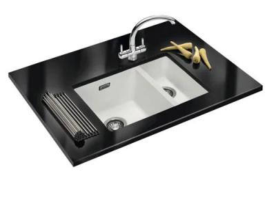 Franke Sirius 2 S2D 160 un et demi 1,5 évier en plastique blanc 53,5x41cm sous-meuble 125.0252.219