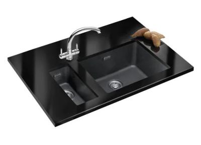 Franke Sirius 2 S2D 110.50 évier en plastique noir 50x41cm sous-structure 125.0252.223