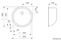 Reginox Amazone évier en acier inoxydable sous plan, à fleur de plan ou en surface B30G4LLU02GDS