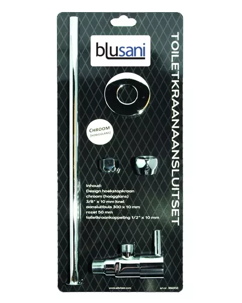 Ensemble de raccordement pour robinet de toilette Blusani chrome BT01101