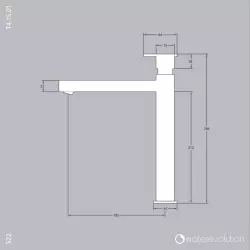 Waterevolution S22 Mitigeur haute de lavabo avec vidage inox T415IE