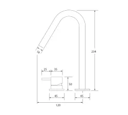 Waterevolution Flow robinet de lavabo 2 trous blanc mat avec petit bec V 127mm T1121VBR