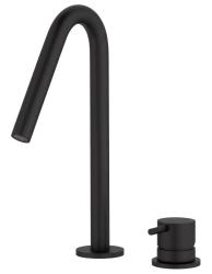 Waterevolution Flow robinet de lavabo 2 trous noir mat avec petit bec V 127mm T1121VPR