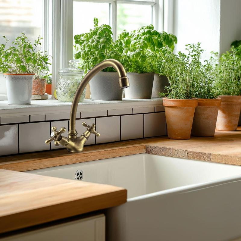 Robinet de cuisine nostalgique PB V1905 Bronze 1208606672