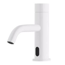 Waterevolution Flow Robinet de lavabo électronique infrarouge avec batterie Blanc mat T110EBBR