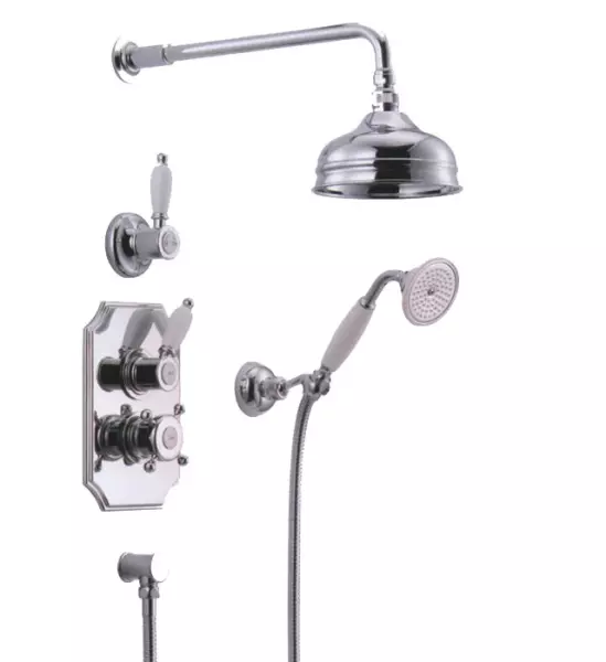 Huber Victorien douche thermostatique encastrée 20cm effet pluie chrome 1208679122