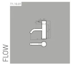 Waterevolution Flow Robinet de lavabo blanc mat T1101ABR