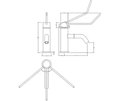 Waterevolution Flow Mitigeur de lavabo ibouchon clic-clac inclus Blanc mat T111BR