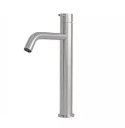 Waterevolution Flow robinet de lavabo bec haut avec bouchon clic clac tout inox T115IE