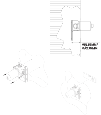 Waterevolution Flow mitigeur thermostatique de douche encastré avec 2 sorties inox 1208852642