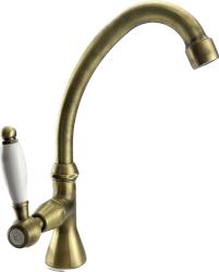 PB Classic Robinet de lavabo avec levier blanc eau froide bec haut Bronze 1208853682