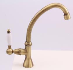 PB Classic Robinet de lavabo avec levier blanc eau froide bec haut Bronze 1208853682