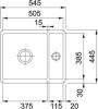 Franke spoelbak Fraceram Kubus KBK160 Magnolia onderbouw 1260335884