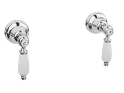 PB Classic set de douche encastré avec leviers en inox blanc 1208854582