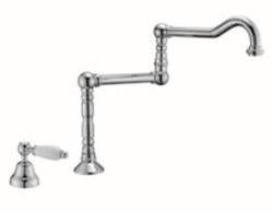 PB Classic Mitigeur de lavabo avec levier blanc eau froide et long bec pivotant Bronze 1208854762