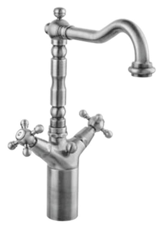 PB classic robinet de lavabo bec haut fort 18 cm inox 1208855002