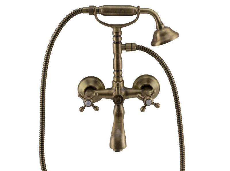 PB robinet classique apparent pour baignoire avec boutons à molette Bronze, douchette à main incluse 1208855162