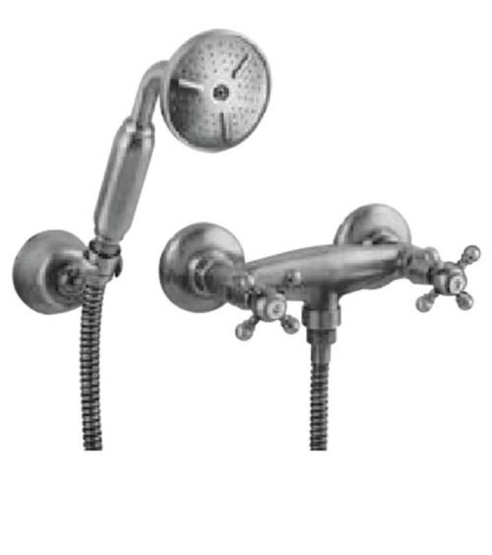 Robinet de douche classique PB avec poignées en étoile, incluant douchette à main en inox 1208855292.