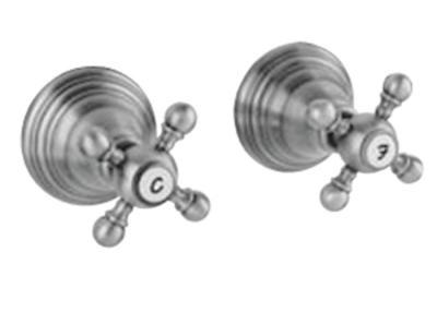 PB Classic set de douche encastré avec manettes croisillon en inox 1208855352