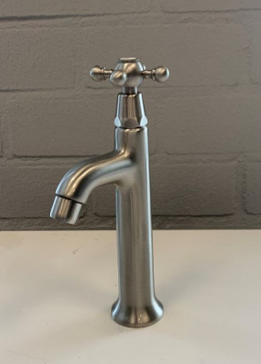 PB Classic Robinet de lavabo avec manette à croisillon eau froide Acier inoxydable 1208855552