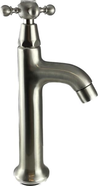 PB Classic Robinet de lavabo avec manette à croisillon eau froide Acier inoxydable 1208855552