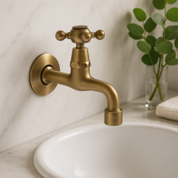 PB Classic Robinet mural avec manette à croisillon eau froide Bronze 1208855602