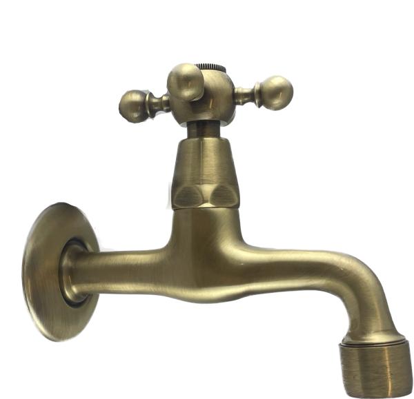 PB Classic Robinet mural avec manette à croisillon eau froide Bronze 1208855602