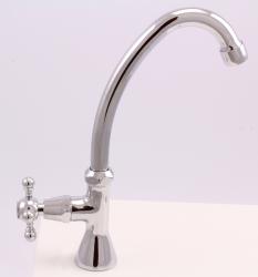 PB Classic Robinet de lavabo avec manette croisillon eau froide avec bec haut Chromé 1208855652