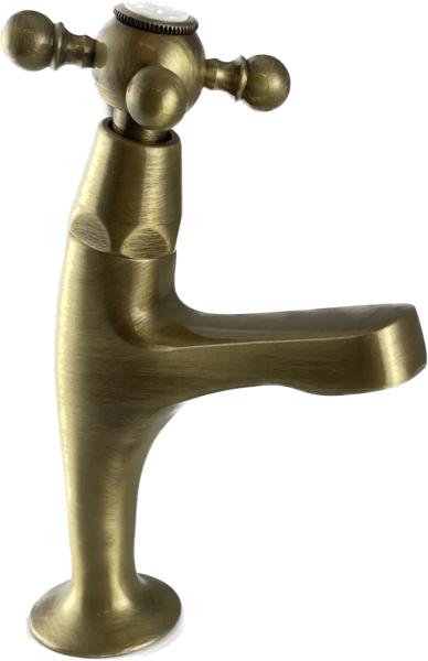 PB Classic Robinet de lavabo avec manette croisillon eau froide petit modèle Bronze 1208855692