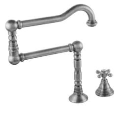 PB Classic robinet de lavabo avec manette croisillon eau froide et long bec pivotant Acier inoxydable 1208855762