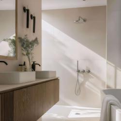 Waterevolution Flow Set de douche à encastrer avec mitigeur thermostatique de douche à effet pluie et douchette Acier inoxydable 1208889792