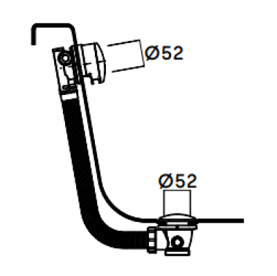 Waterevolution trop-plein de baignoire avec combinaison de remplissage Acier inoxydable B1ENCHIE
