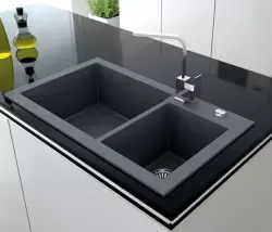 Reginox Amsterdam 540 Regi granit évier anthracite montage en surface R30806