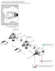 Waterevolution Flow Mitigeur thermostatique de douche encastré avec 3 robinets d'arrêt noir mat 1208916232