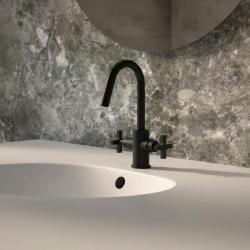 Waterevolution Cruz Robinet de lavabo Noir mat 1208916592