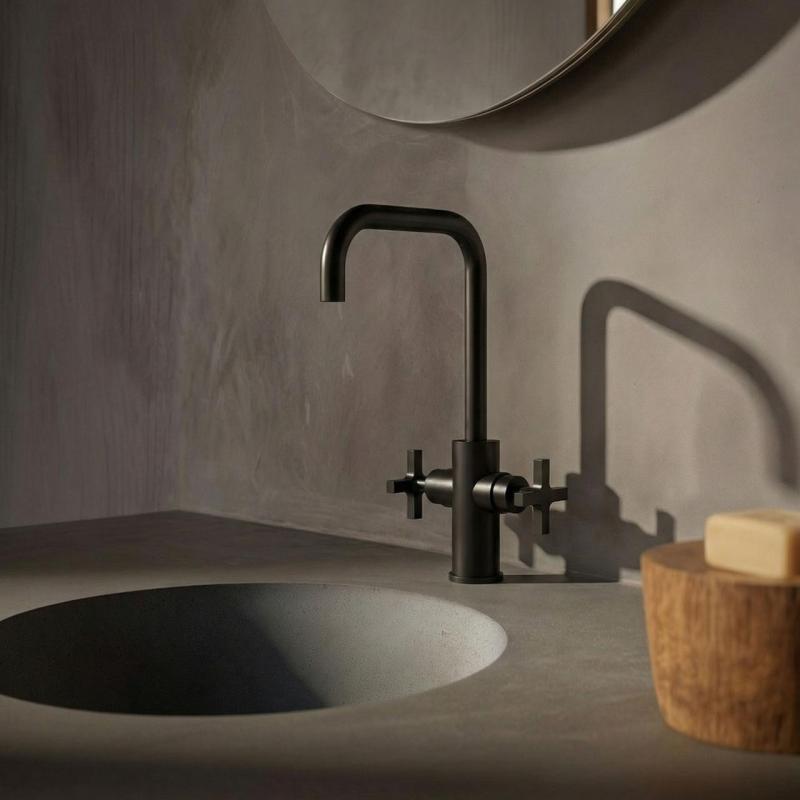 Waterevolution Cruz Robinet de lavabo Noir mat 1208916862